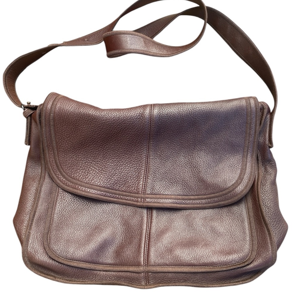 Fendi Roma Vintage Brown Adjustable Crossbody Leather Handbag